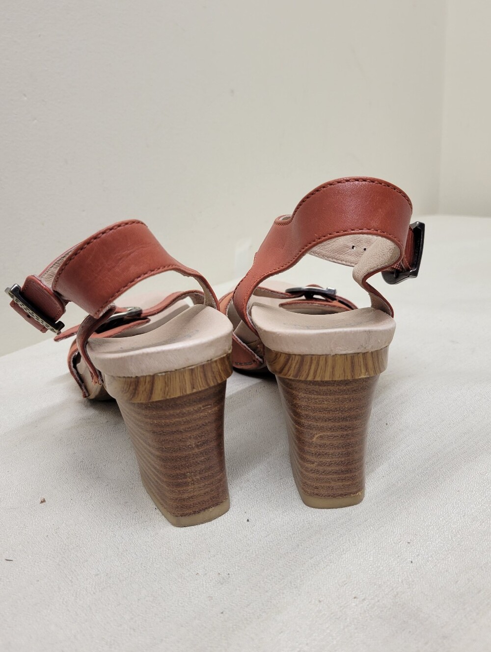Dansko Anna Leather Orange Heeled Sandals Size 37 - Picture 5 of 12